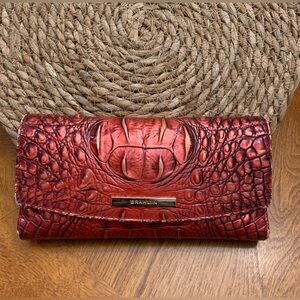 Brahmin Red Croc-Embossed Wallet